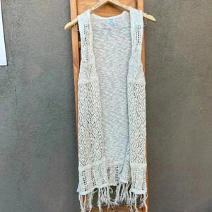 Sunset & sixth crotchet vest knit cardigan